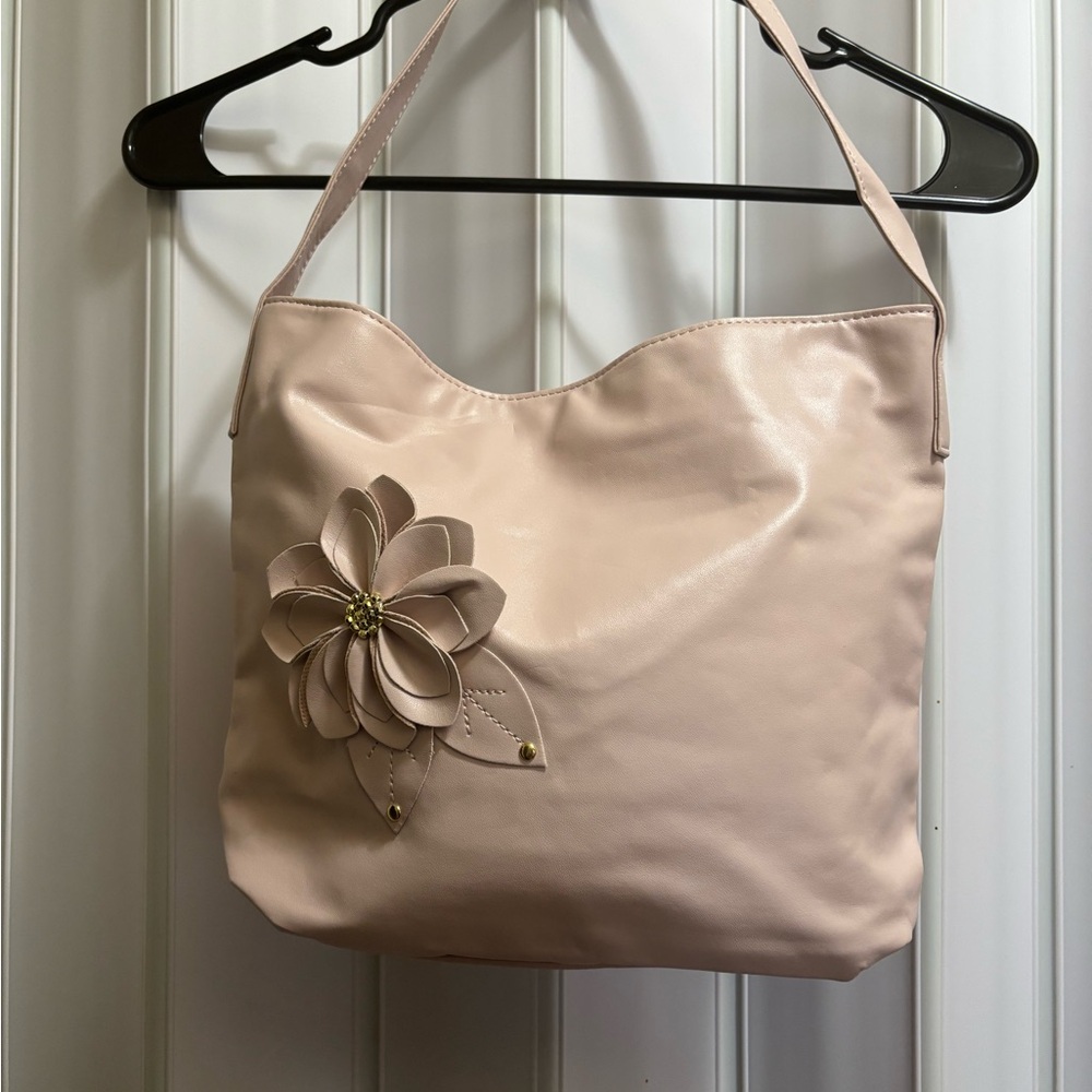 Elegant Cream Floral Women's Bag